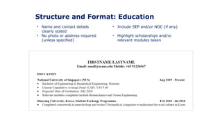 Resume Writing Presentation for students | PPTX
