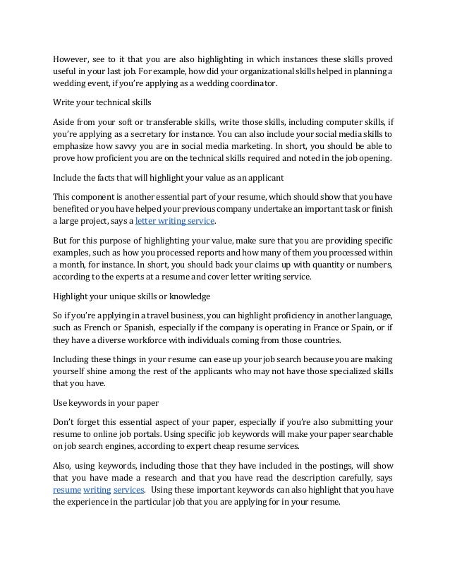 how to write a good resume that get noticed specialized skills for resume
