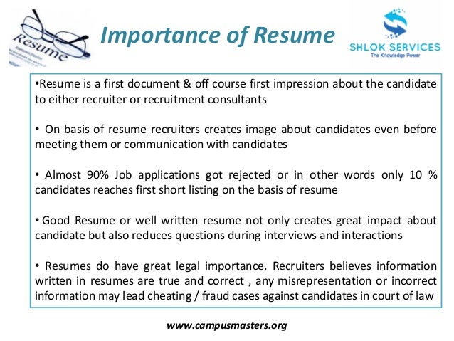 resume importance essay