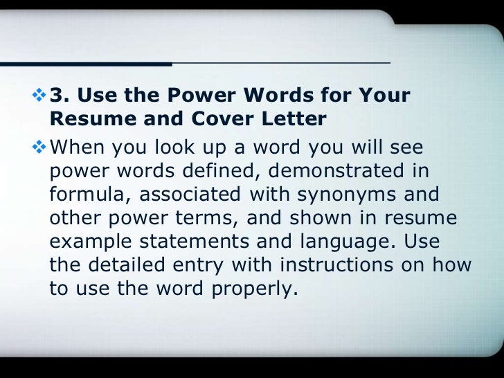 resume writing with the free online resume dictionary the smart way t