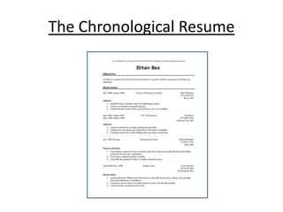 The Chronological Resume
 