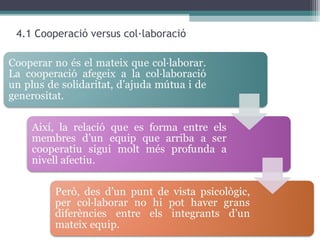 4.1 Cooperació versus col·laboració

 