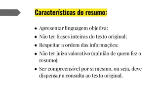Gênero Resumo: Características e exemplos | PDF