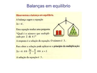 Balanças em equilíbrio 