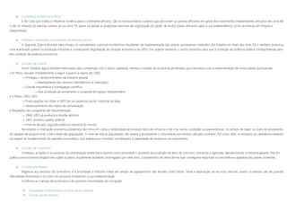  A presença soviética em África
É de Cuba que irradia a influência soviética para o continente africano. São os revolucionários cubanos que percorrem as savanas africanas em apoio dos movimentos independentes africanos dos anos 60
e são os militares do exército cubano, já nos anos 70, quem vai apoiar as propostas marxistas de organização do poder de muitos países africanos, após a sua independência, como aconteceu em Angola e
Moçambique.
 Opções e realizações da economia de direcção central
A Segunda Guerra Mundial interrompeu os consideráveis sucessos económicos resultantes da implementação dos planos quinquenais instituídos por Estaline em finais dos anos 20; e também provocou
uma acentuada quebra na produção industrial e consequente degradação da situação económica da URSS. Era urgente restaurar o sector produtivo para que à condição de potência politica correspondesse para-
lela condição de potência económica.
 A acção de Estaline
Assim, Estaline, agora também estimulado pela competição com o bloco capitalista, retoma o modelo da economia planificada, que concretiza com a implementação de novos planos quinquenais.
 IV Plano, lançado imediatamente a seguir à guerra e vigora até 1950.
 Privilegia o desenvolvimento da indústria pesada
 Relançamento dos sectores hidroeléctrico e siderúrgico
 Grande importância à investigação científica
 Para produção de armamento e conquista do espaço interplanetário
 V Plano, 1950-1955
 Preocupações em dotar a URSS de um poderoso sector industrial de base
 Desenvolvimento dos meios de comunicação
 Resultados dos programas de industrialização:
 1949, URSS já produzia a bomba atómica
 1957, primeiro satélite artificial
 Final da década, segunda potência industrial do mundo
No entanto a orientação económica estalinista não tinha em conta a necessidade de produzir bens de consumo e de criar outras condições socioeconómicas, no sentido de repor os níveis de produtivida-
de capazes de proporcionar o bem-estar das populações. O nível de vida as populações não estava a acompanhar o crescimento económico, até pelo contrário. Por outro lado, os excessos do centralismo estavam
na origem do fortalecimento do aparelho burocrático, que acabava por constituir um bloqueio à capacidade de iniciativa e ao crescimento.
 A acção de Kruchtchev
Contestou a rigidez e os excessos da centralização estalinista e assume como prioridade o aumento da produção de bens de consumo, industriais e agrícolas, desvalorizando a indústria pesada. Põe em
prática uma economia dirigida mas sujeita a planos anualmente ajustáveis prolongados por sete anos, considerando ser desta forma que conseguiria responder à concorrência capitalista dos países ocidentais.
 A política de Brejnev
Regressa aos excessos do centralismo e à prioridade à indústria militar em tempo de agravamento das tensões Leste-Oeste. Tenta a exploração de recursos naturais, porém os tempos são de grandes
dificuldades financeiras e os custos do processo inviabilizam a sua implementação.
Confirma-se o tempo da burocracia e do aumento incontrolado da corrupção.
 A escalada armamentista e o início da era espacial
 Corrida ao armamento
 