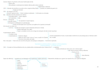 14
Sectores religiosos muçulmanos contra esta modernização do Irão.
 Maioria xiitas
 Não aceitavam a substituição das tradições islâmicas pelos valores ocidentais
 Degenerados e maliciosos
1978  Oposição xiita intensifica a sua acção contra o regime de Reza Pahlevi  Lançando um ambiente de guerra civil
 Dirigida por Khomeini
1979  Rei refugia-se nos EUA
 Khomeini regressa ao Irão  Onde é recebido triunfalmente »» Confirmando-se a revolução
Irão  República teocrática baseada na lei islâmica
 Autoridade política »» Líderes religiosos
 Lei fundamental »» Corão
Inicia-se  Perseguição
 Execução sumária
 Eliminação de manifestações de ocidentalização
 Através da observação da lei muçulmana, sob vigilância dos “guardas da revolução”
EUA recusam-se a exilar o rei
 Com isto  “Guardas da revolução” ocupam embaixada americana no Teerão
 Mantêm diplomatas como reféns
 Passam a considerar os EUA como inimigos da revolução e de todo mundo muçulmano
Fundamentalismo islâmico
 Triunfante no Irão
 Caracterizado por  Fanatismo religioso
 Defesa da “guerra santa” contra os “novos cruzados” do Ocidente
 Terrorismo como política de Estado
Mas o mais grave »» Trata-se de uma nova forma de guerra, mais perigosa e ameaçadora »» O terrorismo organizado
Nacionalismo e confrontos políticos e religiosos na Península Balcânica
A Península Balcânica – um mosaico de povos
1918 »» Formação (na Península Balcânica) de uma unidade política constituída pelos povos “eslavos do Sul”  a Jugoslávia
 Estado constituído por vários povos com a mesma origem
 Mas viveram processos históricos diferentes
 Tendo, por isso:
 Línguas
 Culturas Muito diferentes
 Religiões
Apesar das diferenças  Jugoslávia era uma federação com 6 repúblicas e 2 regiões autónomas »» Politicamente unificadas sob o governo do marechal Tito e com capital em Belgrado
Dos apoiantes do regime deposto
Encontra simpatizantes em todo o mundo árabe e transforma-se numa ameaça para os interesses ociden-
tais na região.
 Sérvia
 Croácia
 Eslovénia
 Bósnia-Herzegovina
 Macedónia
 Montenegro
 Kosovo
 Voivodina
 