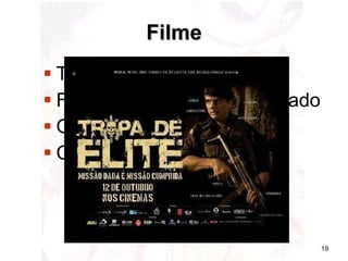 Filme Tema principal Forma como o tema foi tratado Objetivos, justificativa Conclusões 