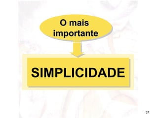 SIMPLICIDADE O mais  importante 
