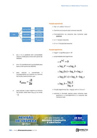 188 — www.direcaoconcursos.com.br
Matemática e Matemática Financeira
 