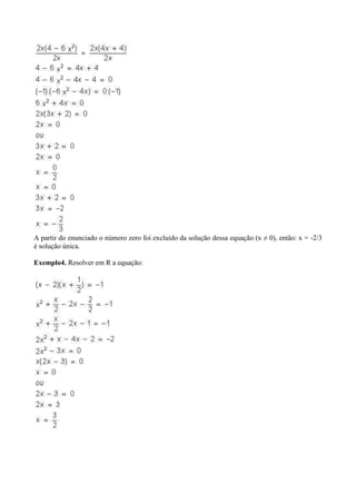 Resumo de aula resolução de equações do 2º grau | DOCX