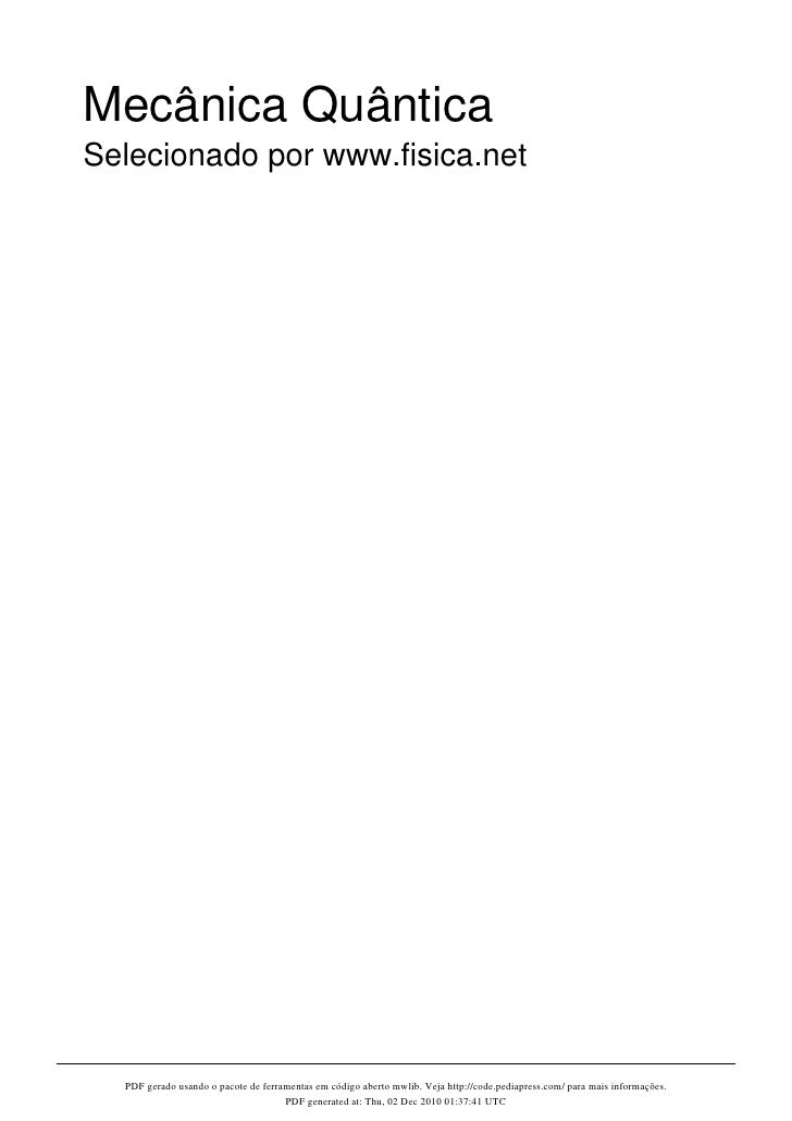 Resumo fisica quantica Resumo fisica quantica