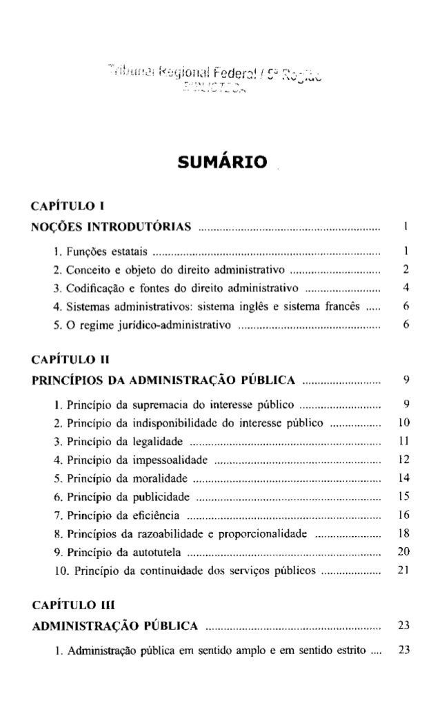 Resumo de direito administrativo descomplicado sumario
