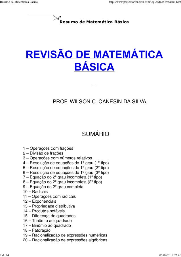 Curso de matematica basica