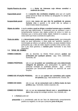 Resumão direito penal- parte geral | DOC