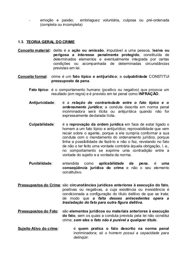 Resumão direito penal- parte geral