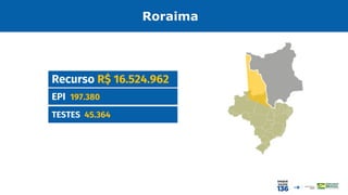 EPI 197.380
Recurso R$ 16.524.962
TESTES 45.364
Roraima
 