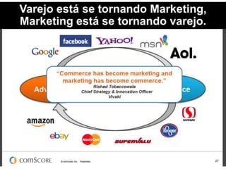 Varejo está se tornando Marketing,
Marketing está se tornando varejo.
 