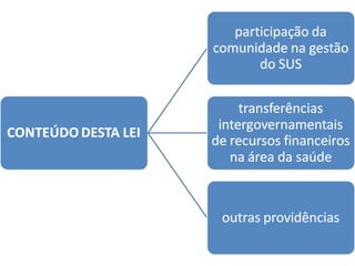 Resumo lei 8142
