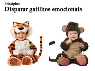 Princípios:
Disparar gatilhos emocionais
 