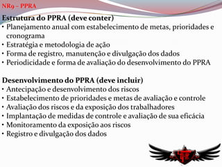 Responsabilizar-se pelo cumprimento das NR’s