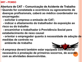 O SESMT deverá manter suas atividades entrosadas com a CIPA, uma vez que possuem atividades complementares, devendo-se valer desta como elemento multiplicador.NR4 – SESMTResponsabilidade do SESMT:Aplicar os conhecimentos de seus integrantes para redução e/ou eliminação de riscos ao trabalhador