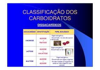 CLASSIFICAÇÃO DOS
CARBOIDRATOS
DISSACARÍDEOS

 