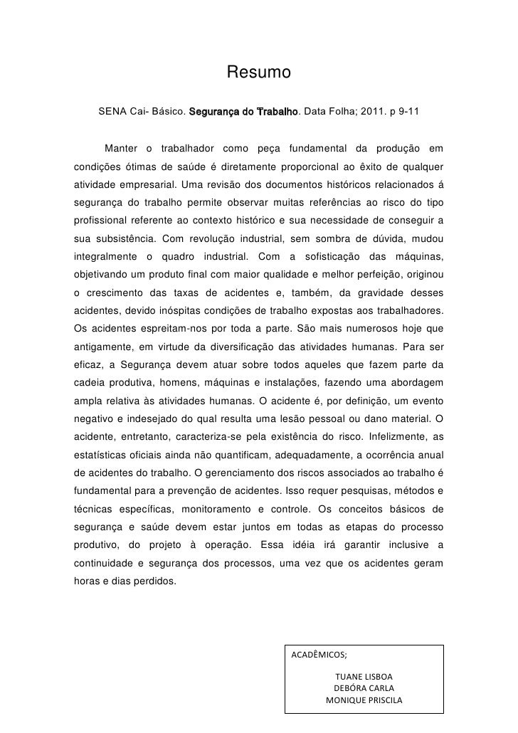 Sintese de texto exemplo Sintese de texto exemplo