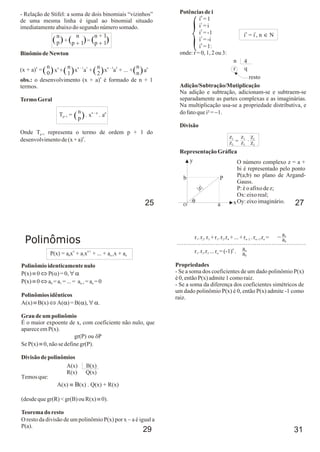 Resumos matemática | PDF