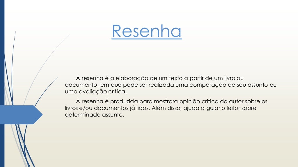 Qual A Diferença Entre Resumo E Resenha