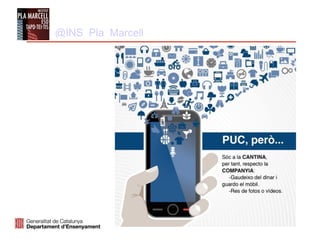 Enllaços d’interès (II)
 Pla de tecnologies per l’aprenentatge i el coneixement (Generalitat Cat):
http://xtec.gencat.cat/ca/centres/projeducatiu/platac/
 Formularis de protecció de Dades (Generalitat Cat):
http://educacio.gencat.cat/portal/page/portal/EducacioIntranet/Inici/ElDepartament/ProteccioD
adesPersonalsEducacio
 Recomanacions pels Centres Educatius de Protecció de dades (Generalitat Cat):
http://educacio.gencat.cat/portal/page/portal/EducacioIntranet/Inici/ElDepartament/Protecc
ioDadesPersonalsEducacio/ProteccioDadesCentres
 Models d’Autorització Protecció de Dades
http://educacio.gencat.cat/documents/FormularisModels/ProteccioDades/A251.pdf
http://educacio.gencat.cat/documents/FormularisModels/ProteccioDades/A254.pdf
http://educacio.gencat.cat/documents/FormularisModels/ProteccioDades/A253.pdf
http://educacio.gencat.cat/documents/FormularisModels/ProteccioDades/A252.pdf
 
