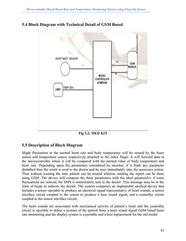 Microcontroller Based Heart Beat and Temperature Monitoring System