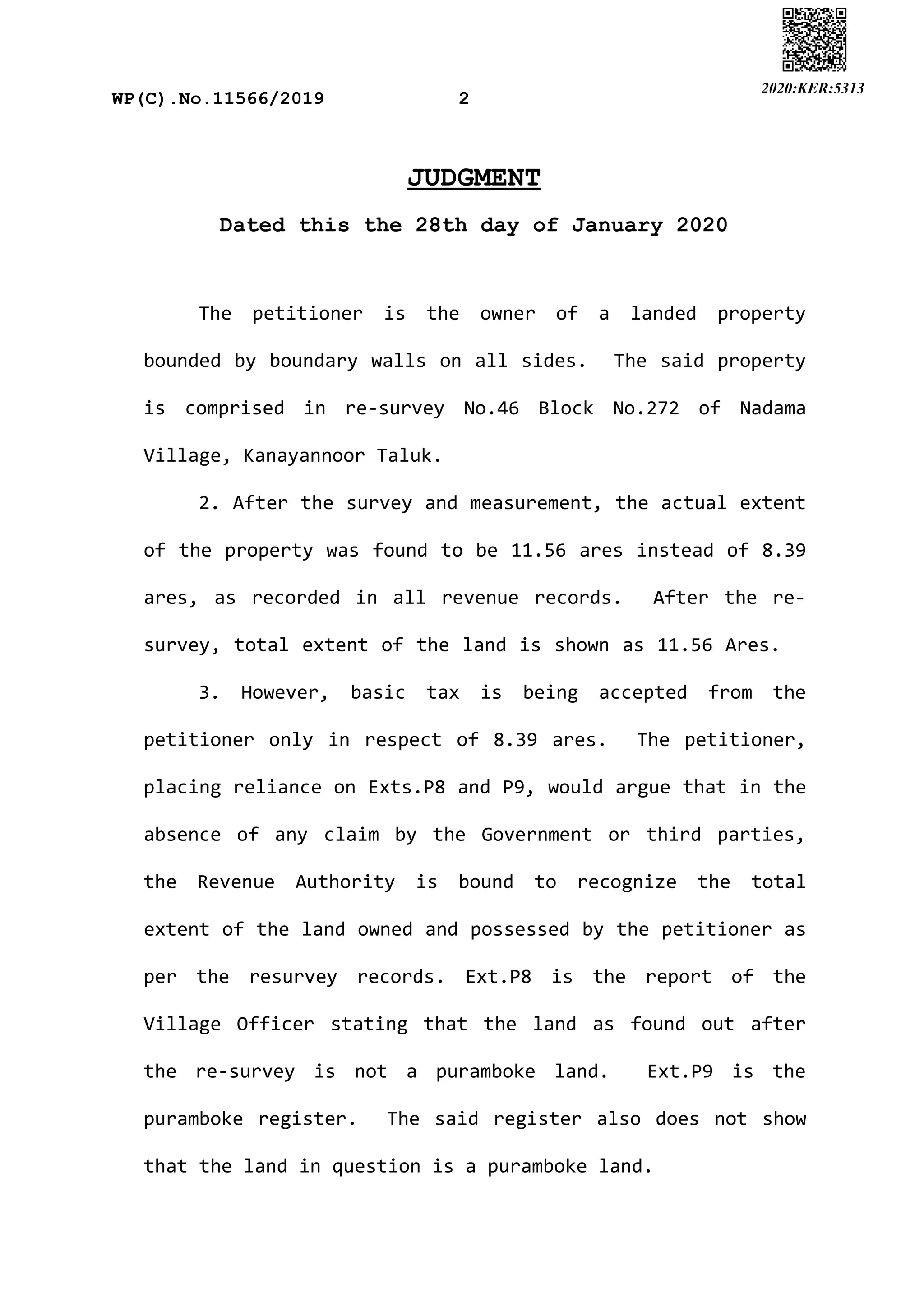 Resurvey area prevails over document area | PDF Resurvey area prevails over document area | PDF