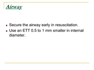 Repeat: 4 J/kg.CardioversionCardiovert only if signs of decreased perfusion.Energy settings:Initial: 0.5 - 1.0 J/kg.