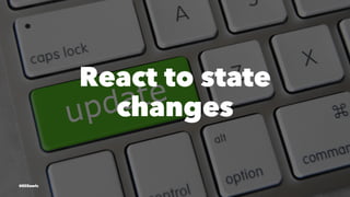 React to state
changes
@EliSawic
 