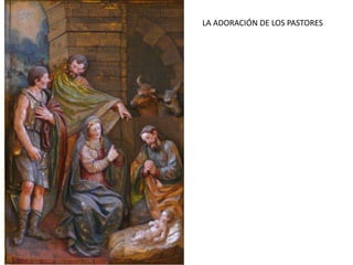 Dos escenas de la vida de María (adoración de los pastores y adoración de los reyes) y la imagen de la Virgen del Prado, patrona de la ciudad, que ocupa el centro del retablo.SANTA CATALINASANTA INÉSLAS MÁRTIRESSANTA BÁRBARASANTA LUCÍA