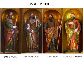 Tercera calle o pisoEn esta calle aparecen: La Iglesia que vive la pobreza: representados por cuatro imágenes: dos de los fundadores de las órdenes mendicantes (dominicos, Sto Domingo de Guzmán; y franciscanos, S. Francisco de Asís) y dos doctores de las respectivas órdenes (Sto. Tomás de Aquino y S. Buenaventura