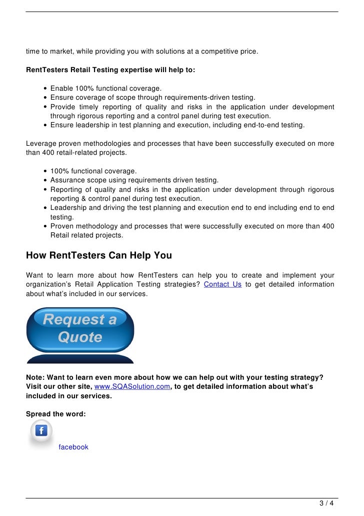 Retail Software Testing Services