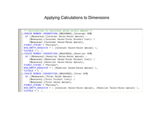 Applying Calculations to Dimensions 
