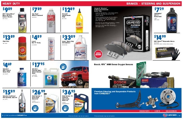 Carquest Auto Parts Retail Flyer Canada February 26 To April 29 Carquest Auto Parts Retail Flyer Canada February 26 To April 29