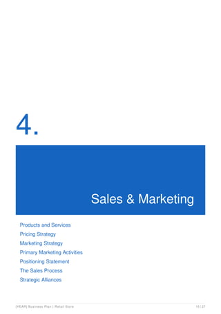 Retail Store Business Plan Example | PDF