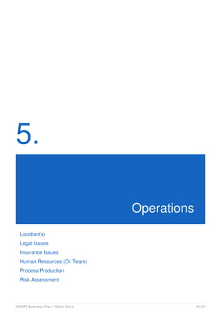 Retail Store Business Plan Example | PDF