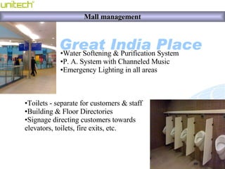<ul><li>Toilets - separate for customers & staff </li></ul><ul><li>Building & Floor Directories </li></ul><ul><li>Signage ...