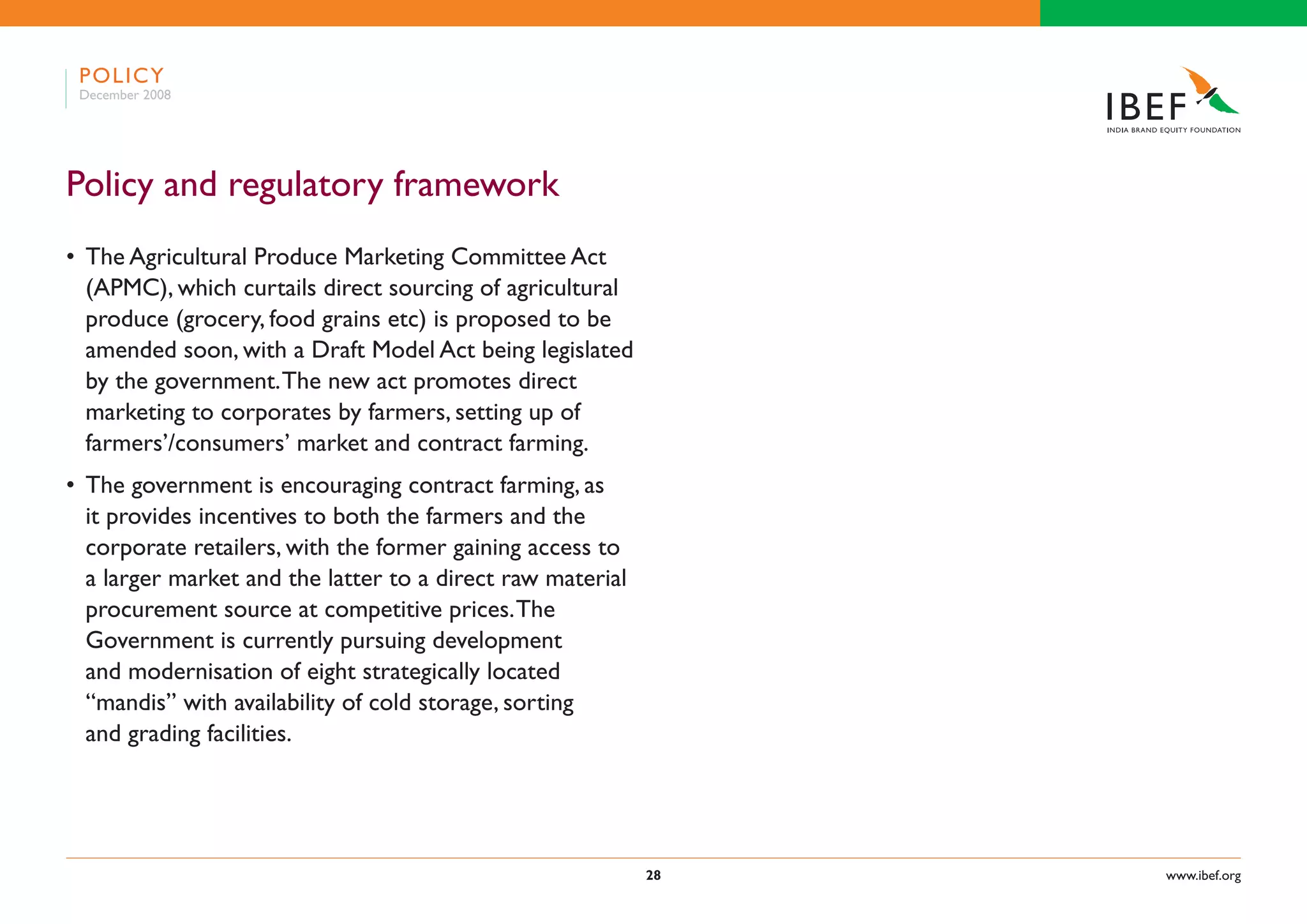 Indian Retail Industry Presentation 060109