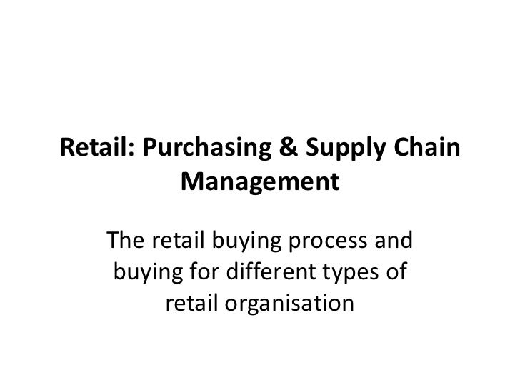 Introduction to retail purchasing