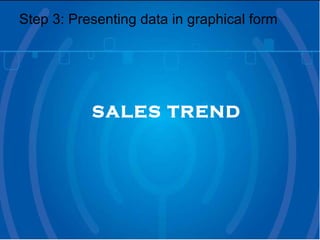 Step 3: Presenting data in graphical form SALES TREND 