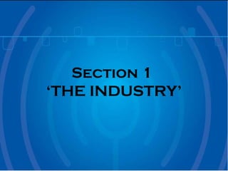 Section 1  ‘THE INDUSTRY’ 