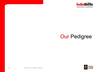 Our Pedigree




12   01/23/13 All rights reserved
 
