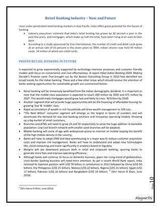 Retail Banking India 2015 - Now and Predictions | PDF