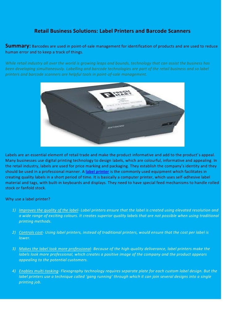 barcode scanner and label printer
