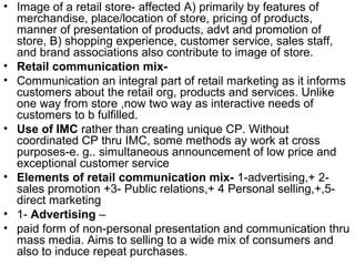 Retail communication | PPT | Retail Industry | Industries